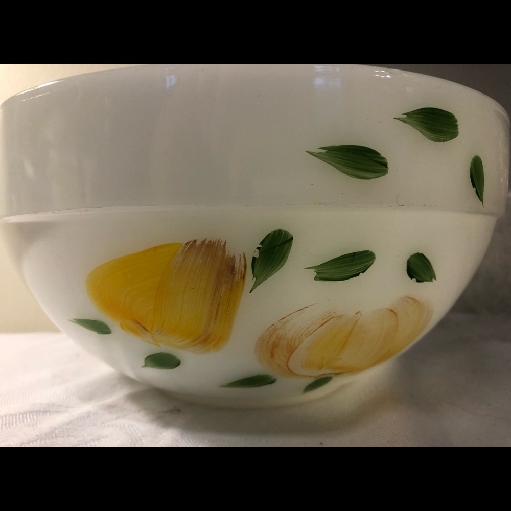 Vintage Fire King Anchor Hocking 8 1/2 " Mixing Bowl "Gay Fad" Pattern  VGC